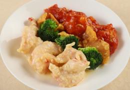 大海老の二種盛り　エビチリとエビマヨ